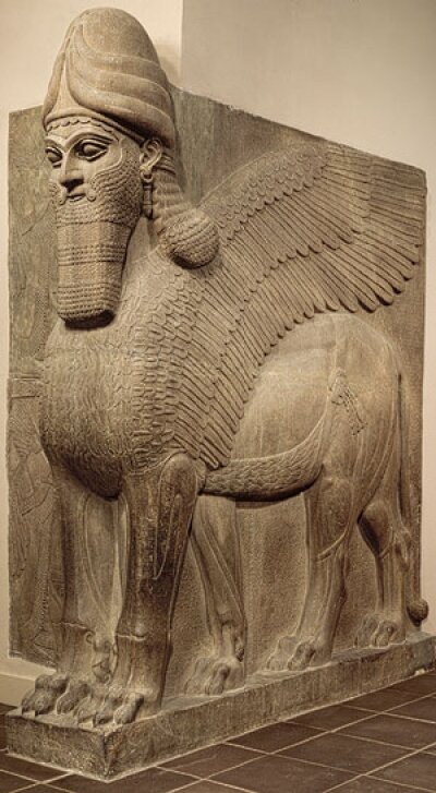 Λαμάσου, αλάβαστρο, ύψος 3,13 μ., 883-859 π.Χ., Μητροπολιτικό Μουσείο Τέχνης, Νέα Υόρκη.